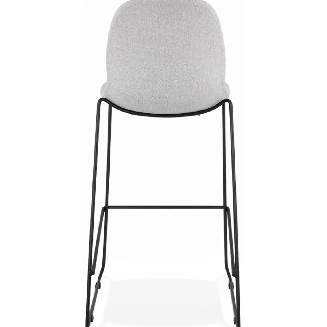 ALTEREGO Tabouret de bar 'EKTOR' gris clair en tissu empilable Hot