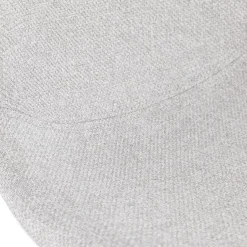 ALTEREGO Tabouret de bar empilable 'FAKIR' en tissu gris clair et pied en métal blanc Sale