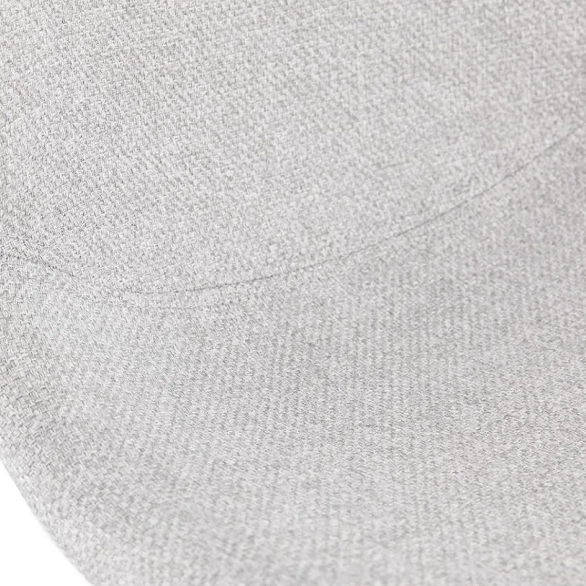 ALTEREGO Tabouret de bar empilable 'FAKIR' en tissu gris clair et pied en métal blanc Sale