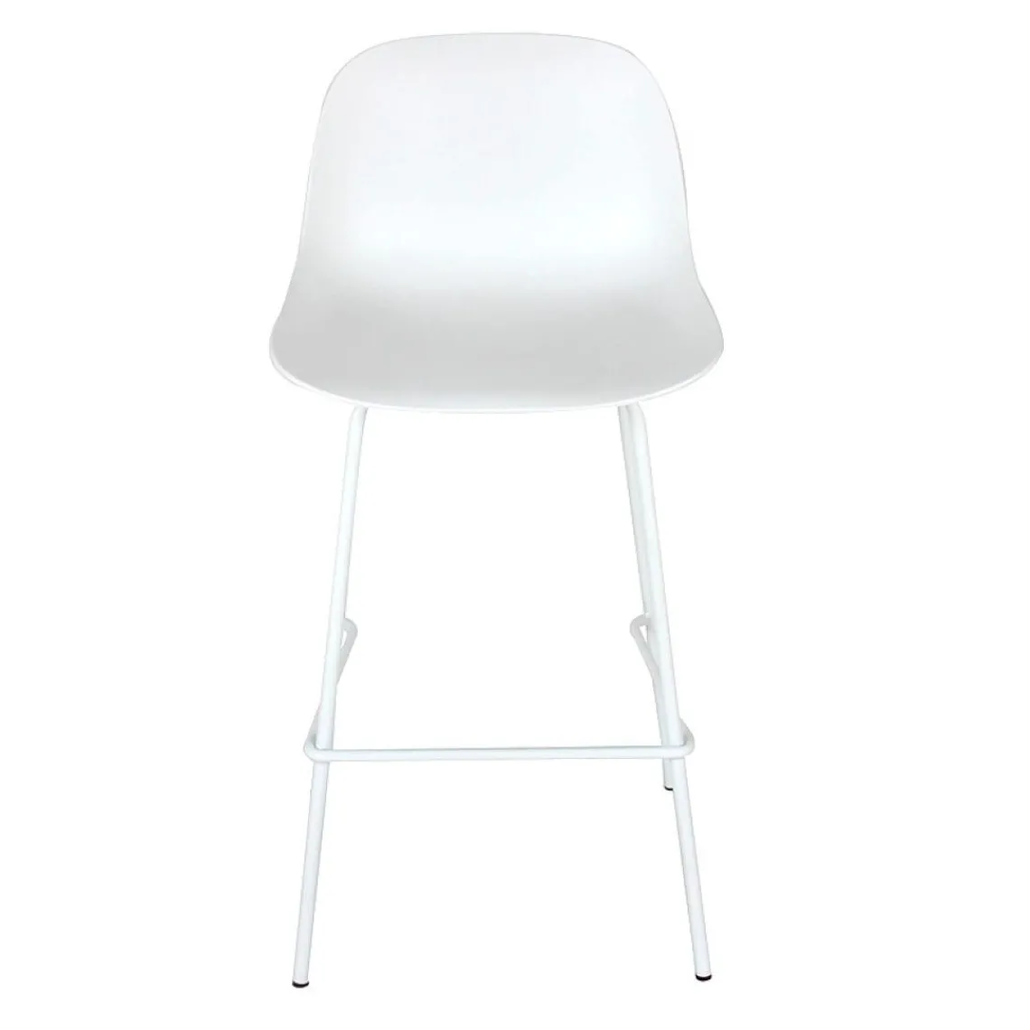 ALTEREGO Tabouret de bar 'GRANO' blanc intérieur et extérieur Sale