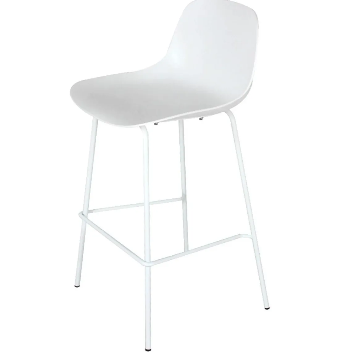 ALTEREGO Tabouret de bar 'GRANO' blanc intérieur et extérieur Sale