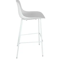 ALTEREGO Tabouret de bar 'GRANO' blanc intérieur et extérieur Sale