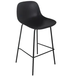 ALTEREGO Tabouret de bar 'GRANO' noir intérieur et extérieur New