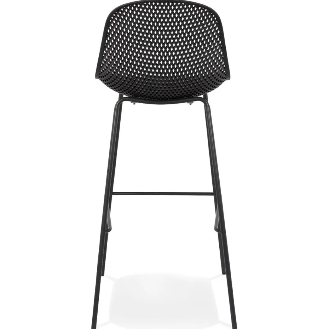 ALTEREGO Tabouret de bar perforé 'LOKI' noir intérieur et extérieur Best