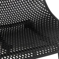 ALTEREGO Tabouret de bar perforé 'LOKI' noir intérieur et extérieur Best