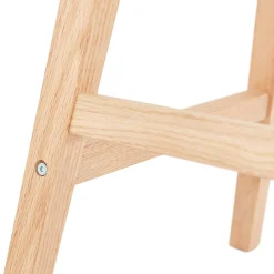 ALTEREGO Tabouret de bar scandinave 'TERESA' en tissu noir Outlet