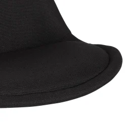 ALTEREGO Tabouret réglable 'CAMPUS' en tissu noir et pied noir New