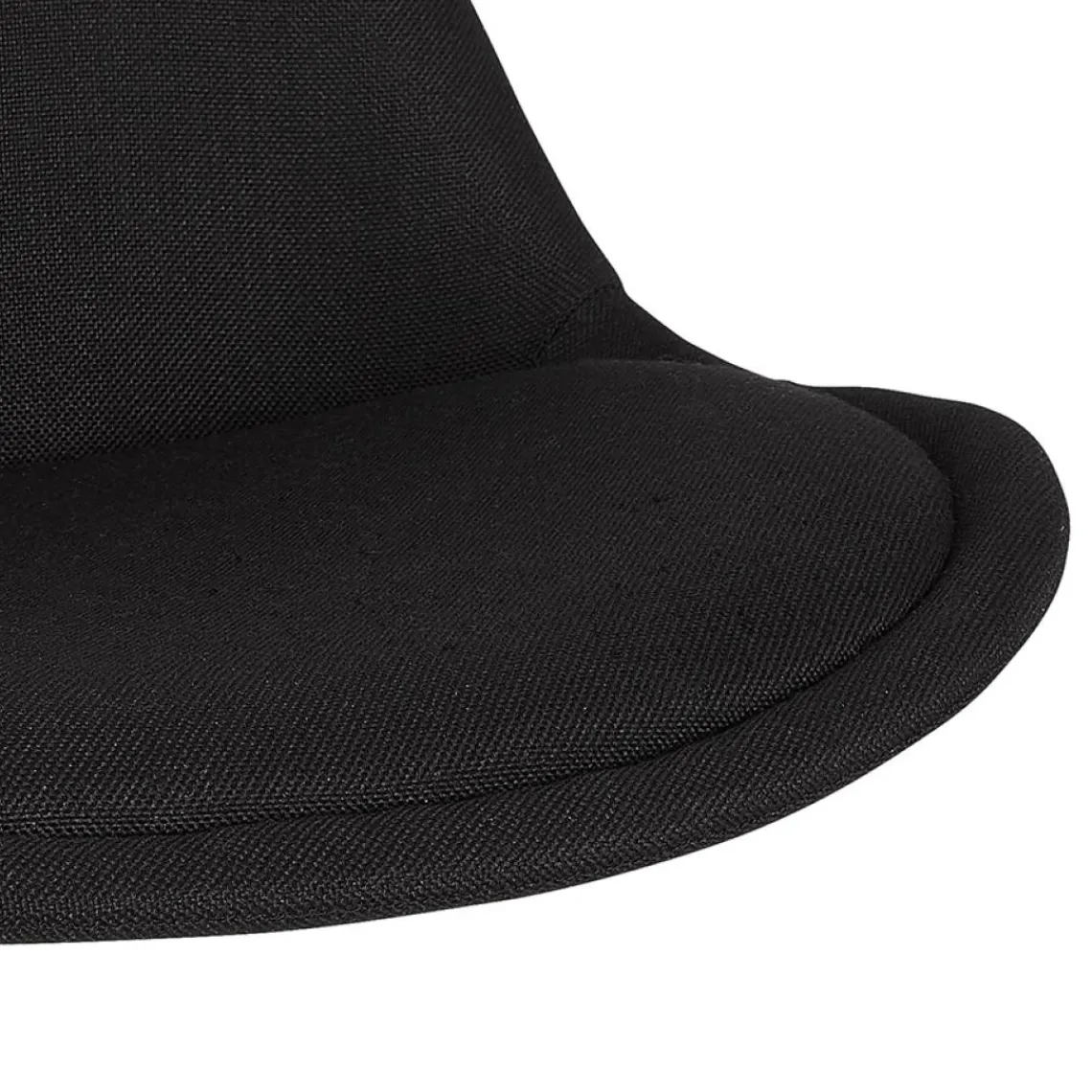 ALTEREGO Tabouret réglable 'CAMPUS' en tissu noir et pied noir New