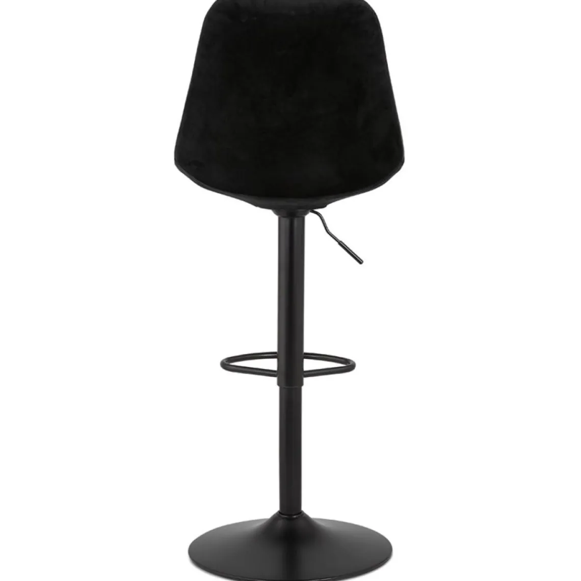 ALTEREGO Tabouret réglable 'MIKE' en velours noir et pied noir Sale