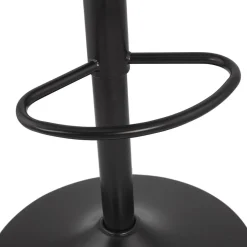 ALTEREGO Tabouret réglable 'MIKE' en tissu pied de poule et pied noir Clearance