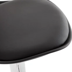 ALTEREGO Tabouret réglable 'PRINCES' noir avec haut dossier confortable Discount