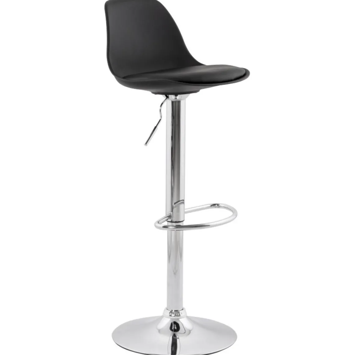 ALTEREGO Tabouret réglable 'PRINCES' noir avec haut dossier confortable Discount