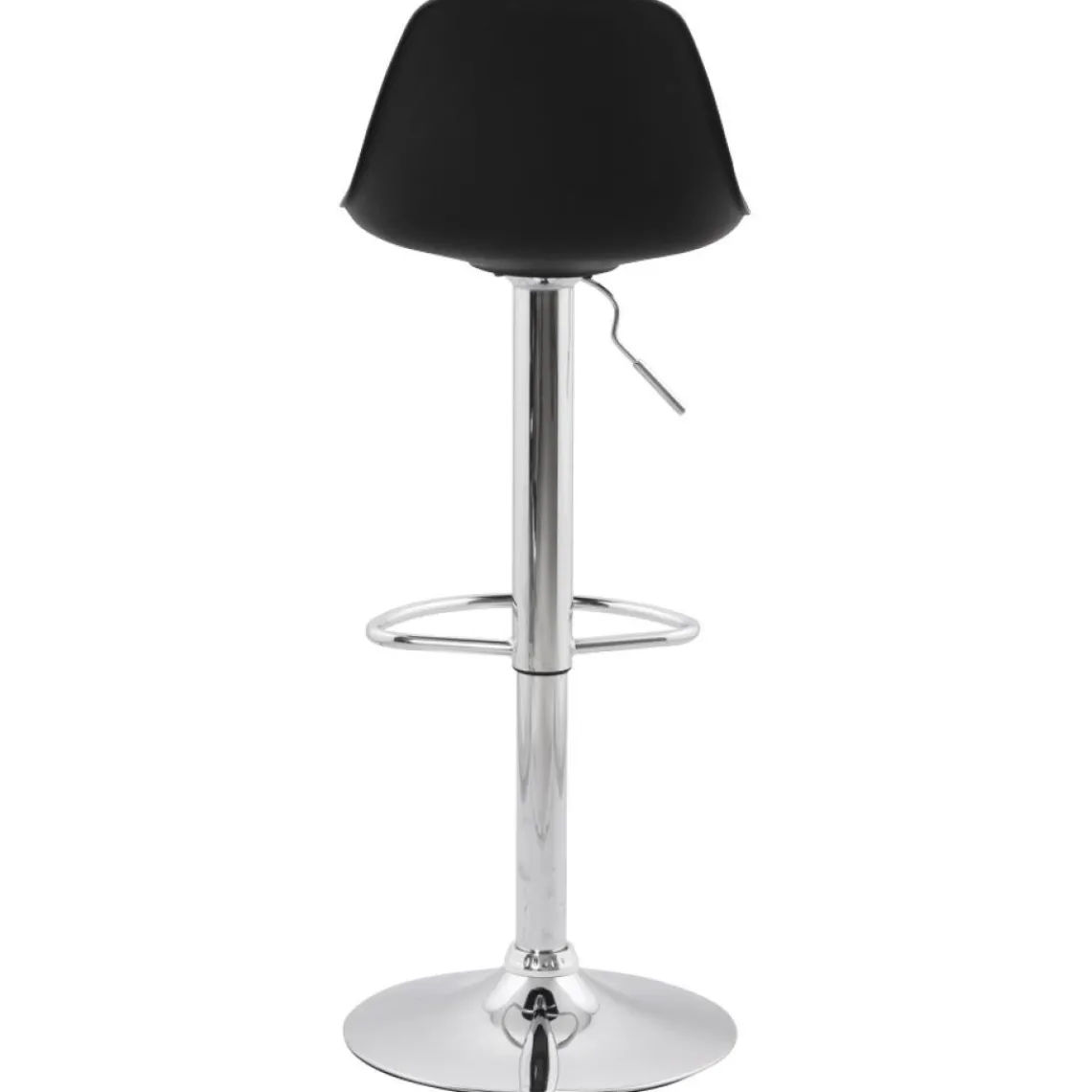 ALTEREGO Tabouret réglable 'PRINCES' noir avec haut dossier confortable Discount