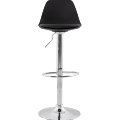 ALTEREGO Tabouret réglable 'PRINCES' noir avec haut dossier confortable Discount