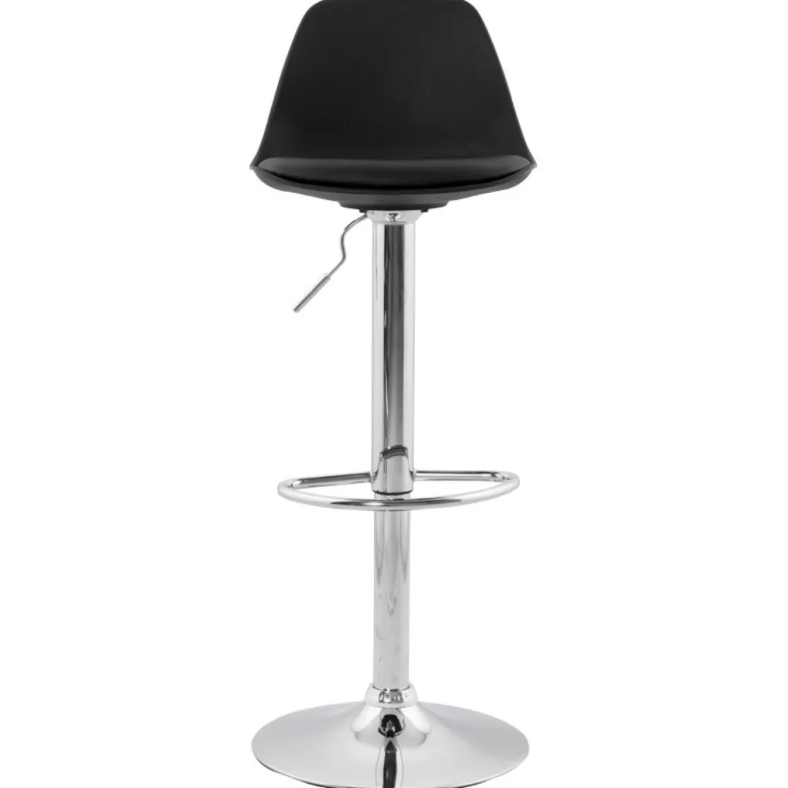 ALTEREGO Tabouret réglable 'PRINCES' noir avec haut dossier confortable Discount