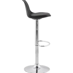 ALTEREGO Tabouret réglable 'PRINCES' noir avec haut dossier confortable Discount