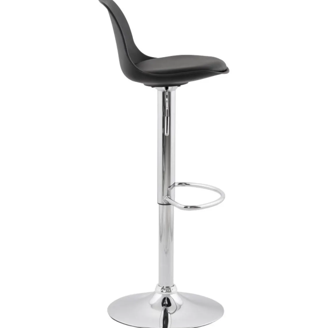 ALTEREGO Tabouret réglable 'PRINCES' noir avec haut dossier confortable Discount