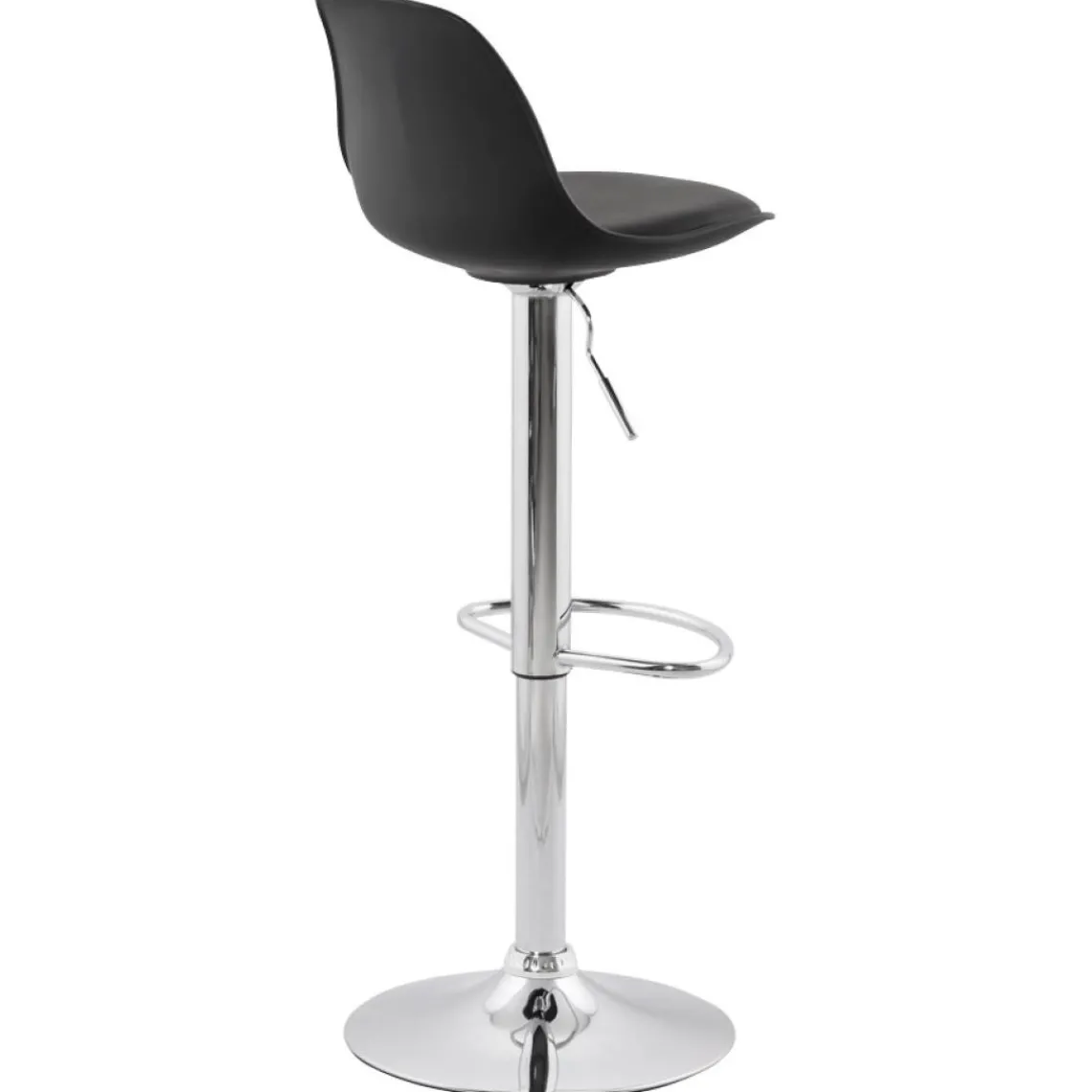 ALTEREGO Tabouret réglable 'PRINCES' noir avec haut dossier confortable Discount