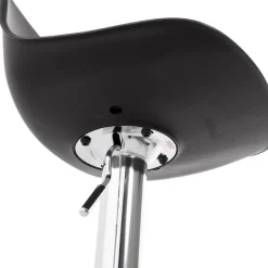 ALTEREGO Tabouret réglable 'PRINCES' noir avec haut dossier confortable Discount