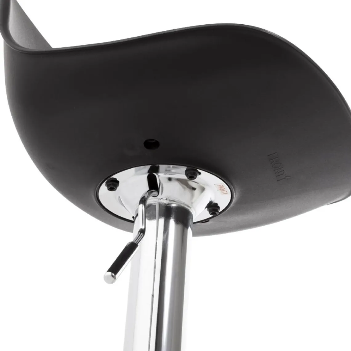 ALTEREGO Tabouret réglable 'PRINCES' noir avec haut dossier confortable Discount