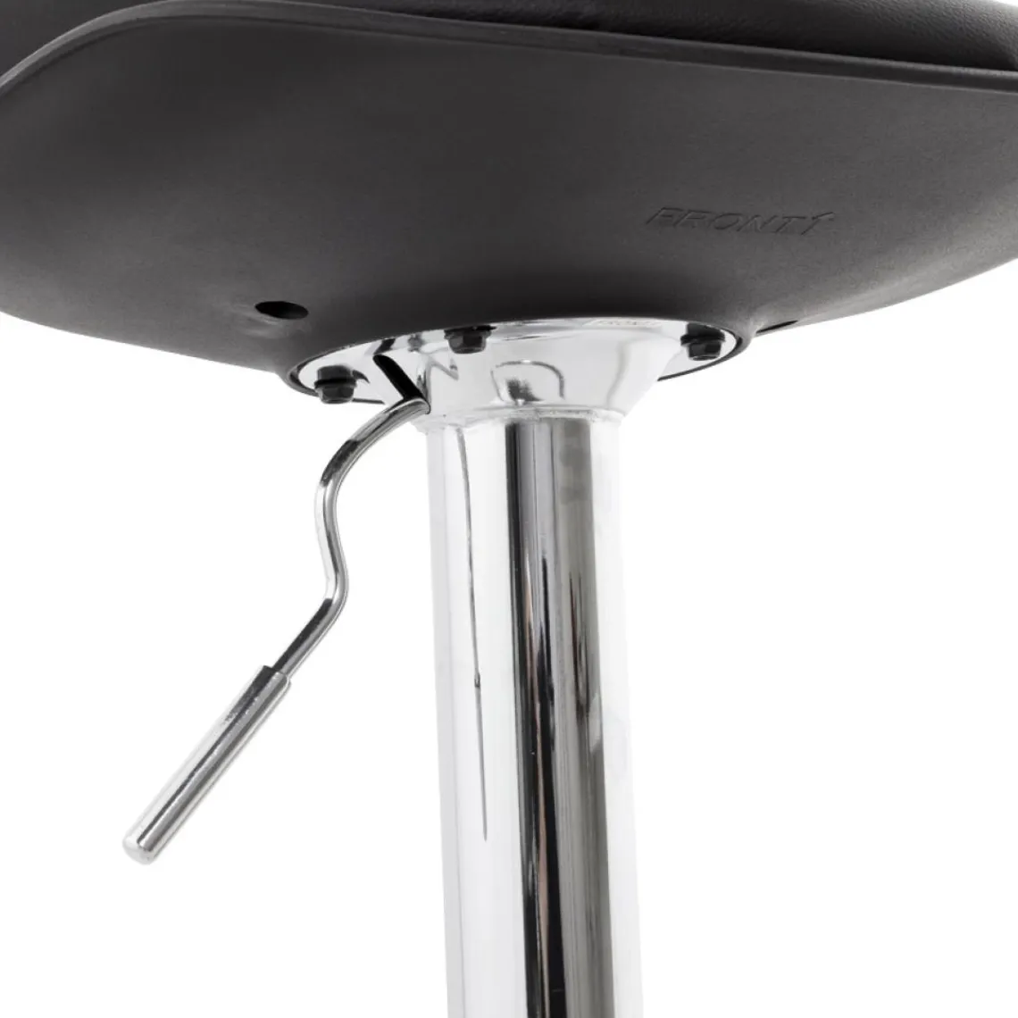 ALTEREGO Tabouret réglable 'PRINCES' noir avec haut dossier confortable Discount