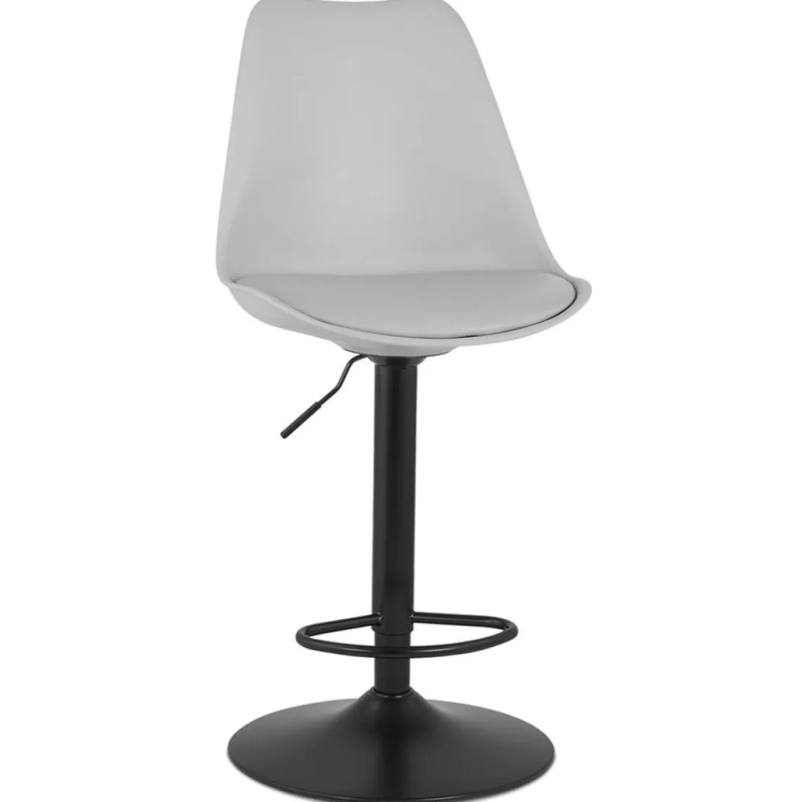 ALTEREGO Tabouret réglable 'TUTO' gris et pied noir Outlet