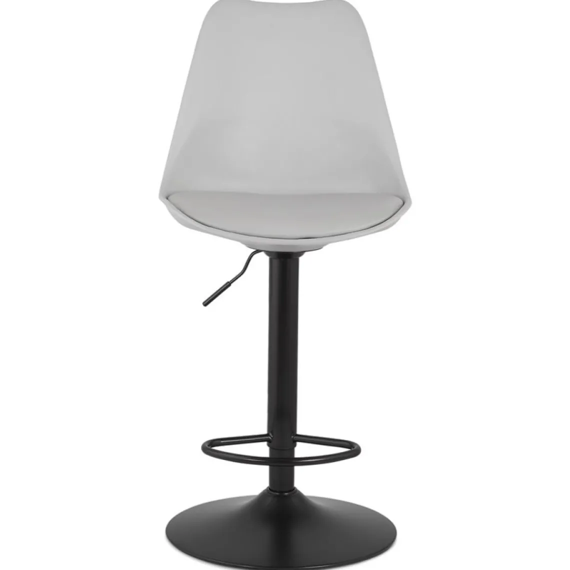 ALTEREGO Tabouret réglable 'TUTO' gris et pied noir Outlet