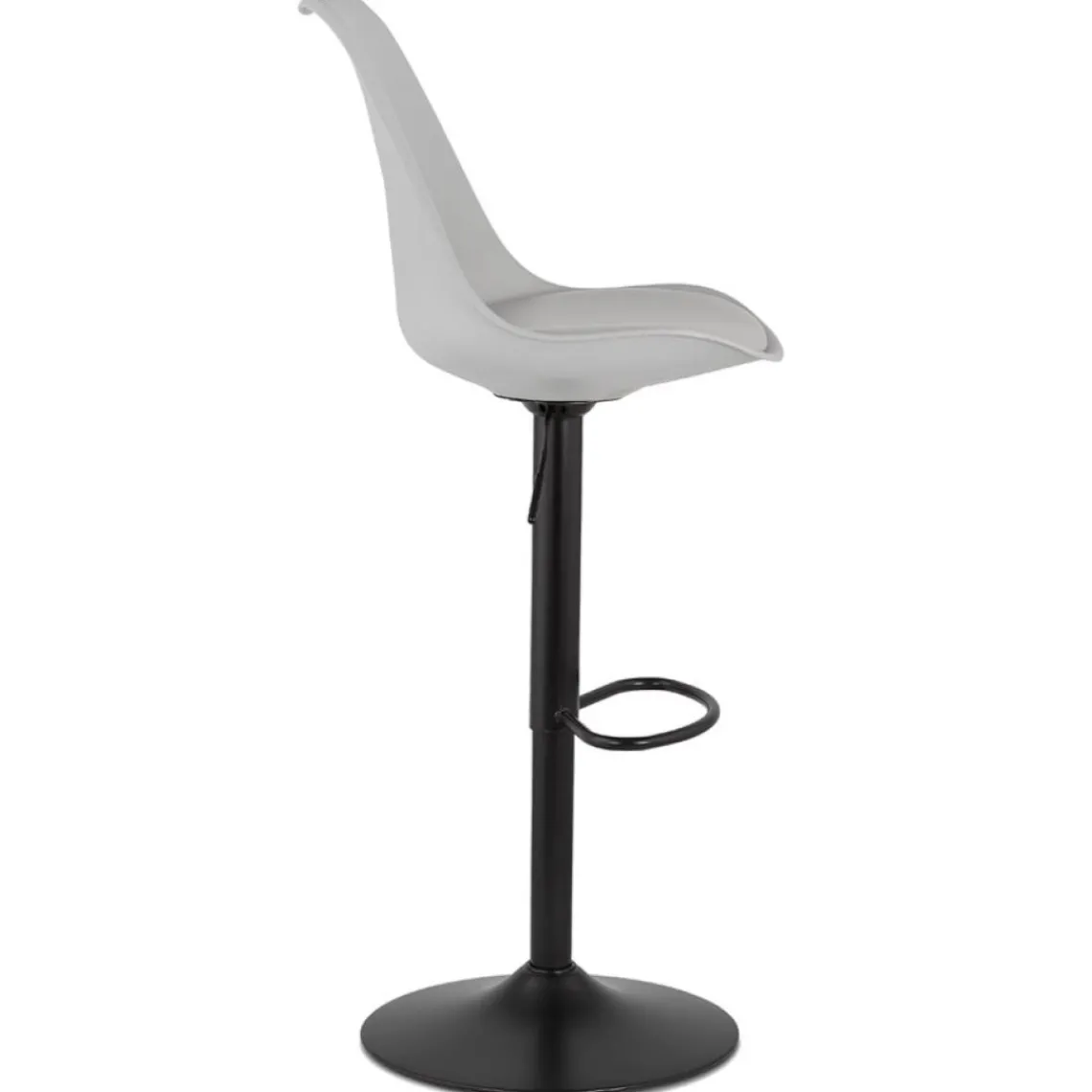 ALTEREGO Tabouret réglable 'TUTO' gris et pied noir Outlet