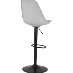 ALTEREGO Tabouret réglable 'TUTO' gris et pied noir Outlet