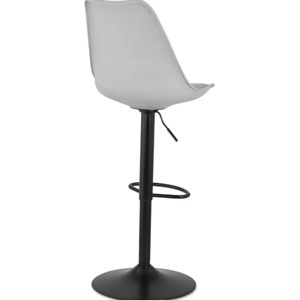 ALTEREGO Tabouret réglable 'TUTO' gris et pied noir Outlet