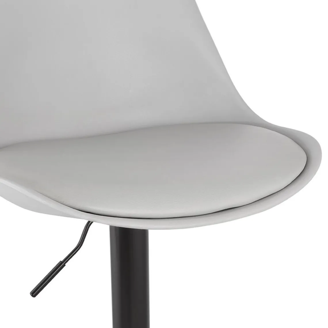 ALTEREGO Tabouret réglable 'TUTO' gris et pied noir Outlet