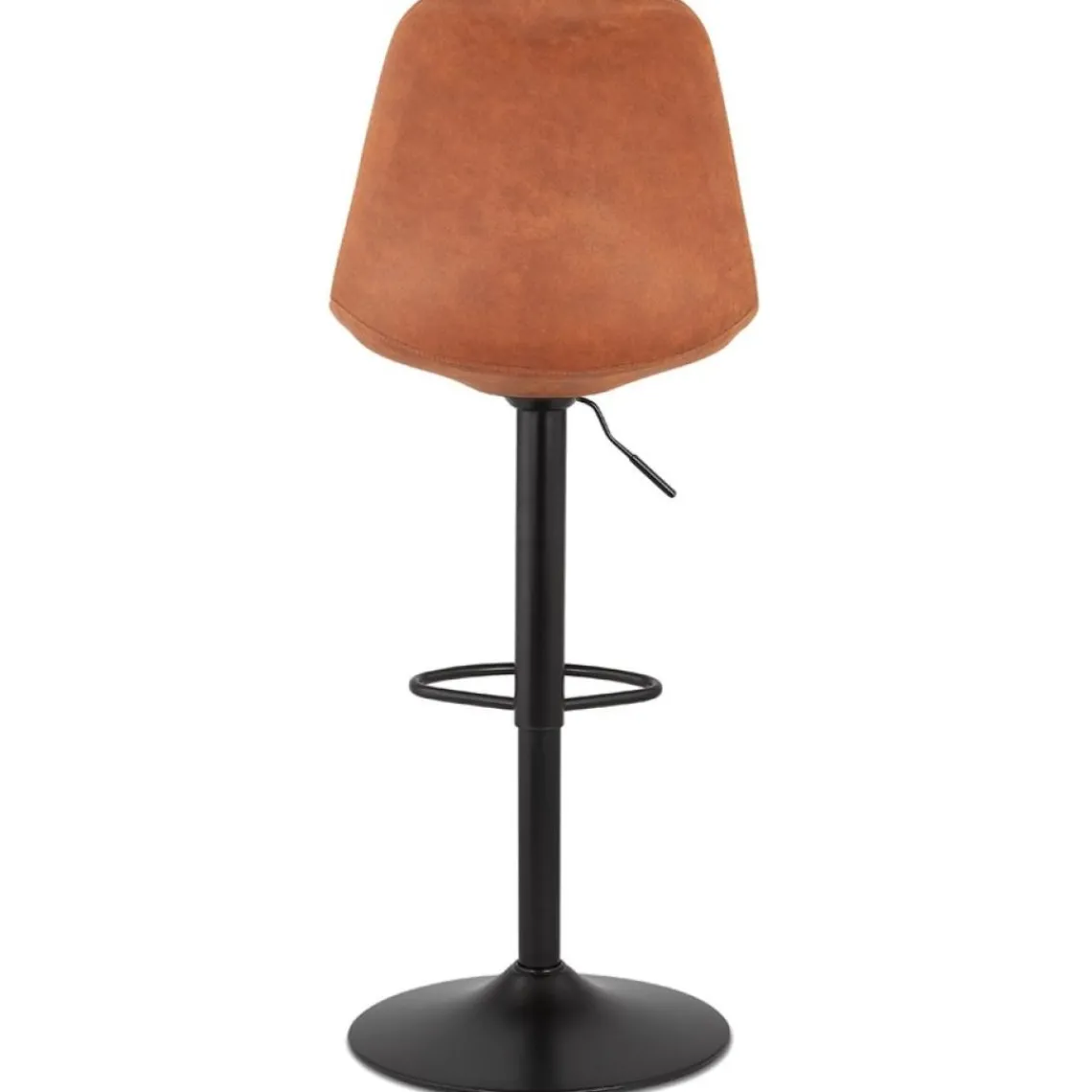 ALTEREGO Tabouret réglable 'ZEBRA' en microfibre brun et pied noir Sale