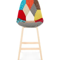 ALTEREGO Tabouret snack mi-hauteur 'CUPIDON MINI' style patchwork Clearance