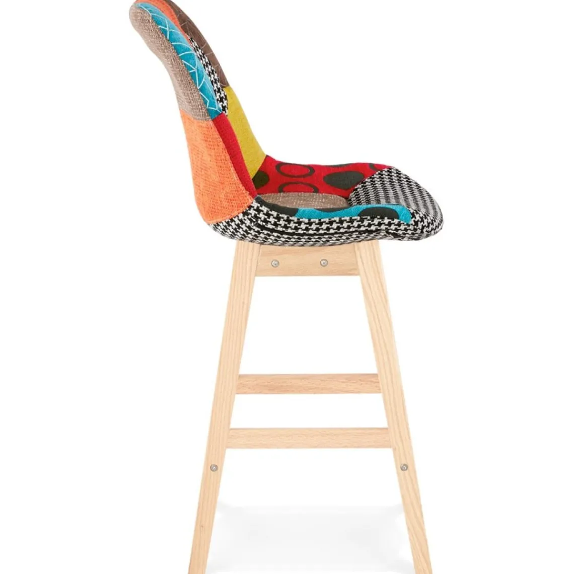 ALTEREGO Tabouret snack mi-hauteur 'CUPIDON MINI' style patchwork Clearance