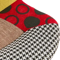 ALTEREGO Tabouret snack mi-hauteur 'CUPIDON MINI' style patchwork Clearance