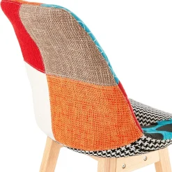 ALTEREGO Tabouret snack mi-hauteur 'CUPIDON MINI' style patchwork Clearance