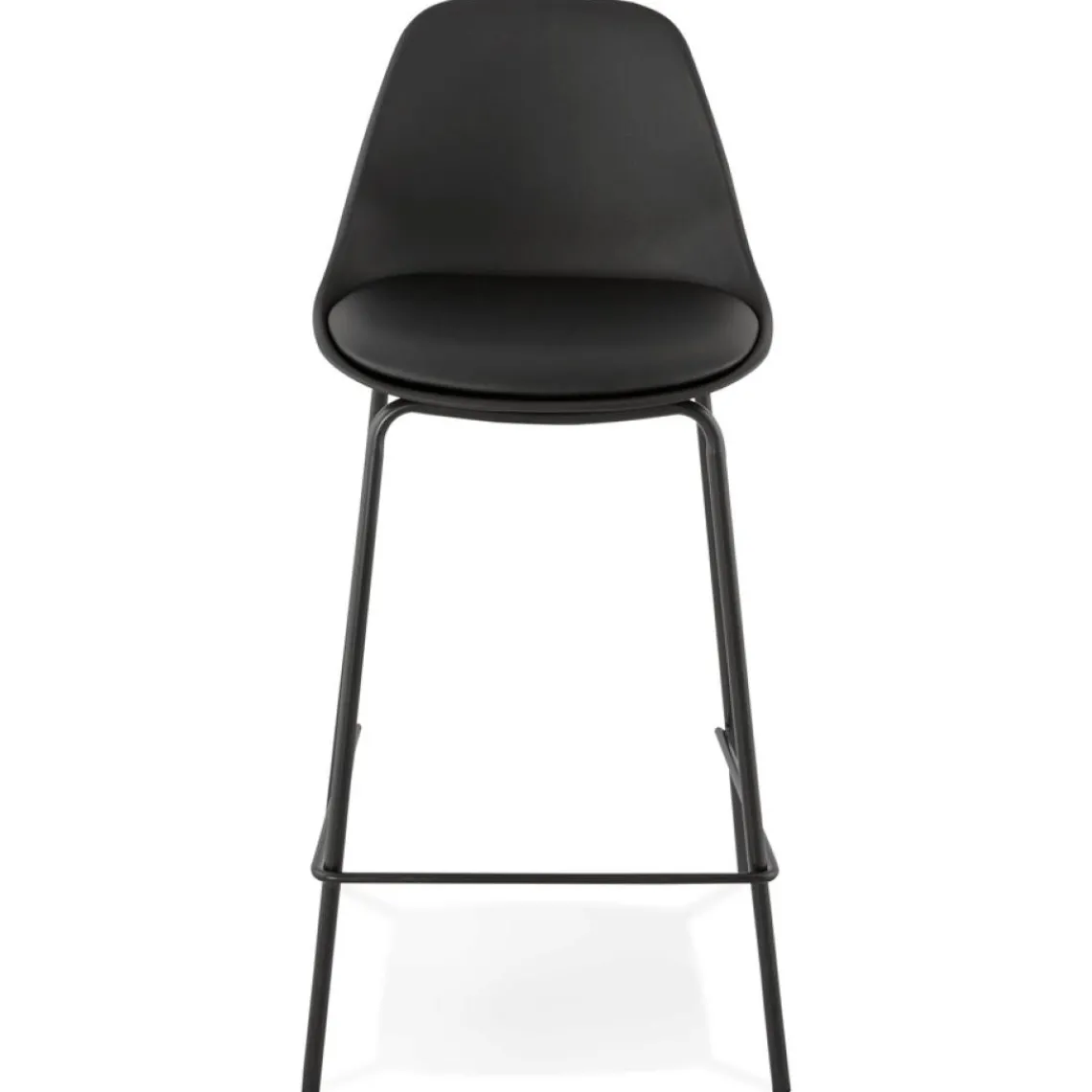 ALTEREGO Tabouret snack mi-hauteur 'COOKIE MINI' noir style industriel New