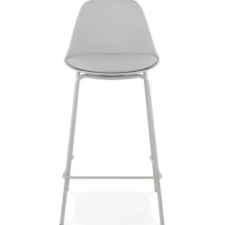 ALTEREGO Tabouret snack mi-hauteur 'COOKIE MINI' gris style industriel Discount