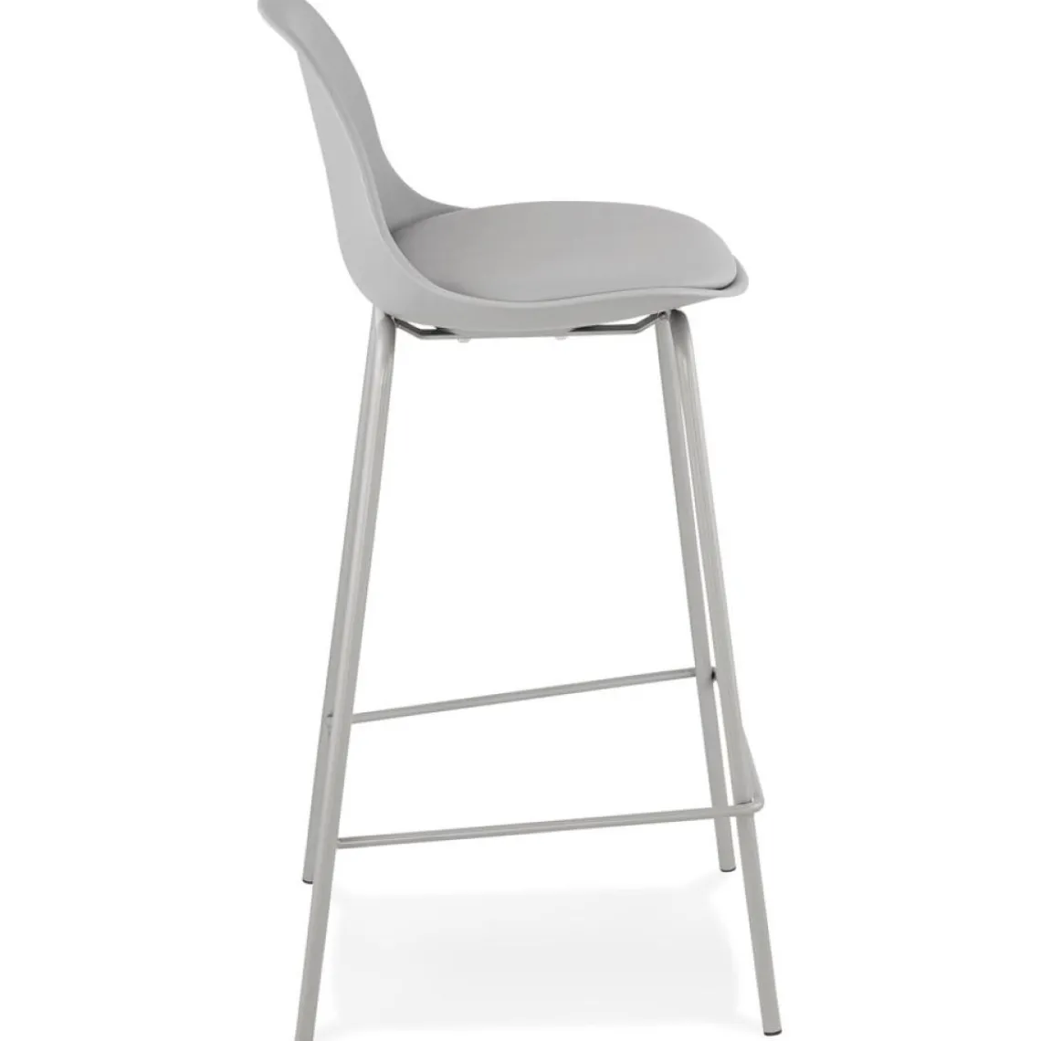 ALTEREGO Tabouret snack mi-hauteur 'COOKIE MINI' gris style industriel Discount