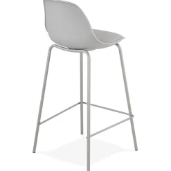 ALTEREGO Tabouret snack mi-hauteur 'COOKIE MINI' gris style industriel Discount