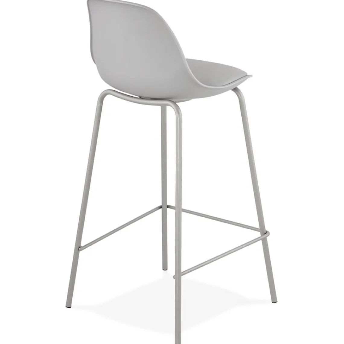 ALTEREGO Tabouret snack mi-hauteur 'COOKIE MINI' gris style industriel Discount