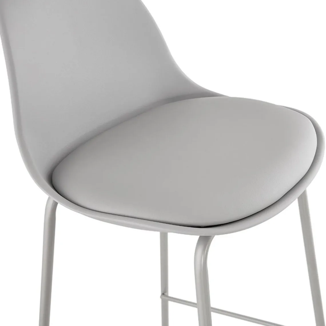 ALTEREGO Tabouret snack mi-hauteur 'COOKIE MINI' gris style industriel Discount