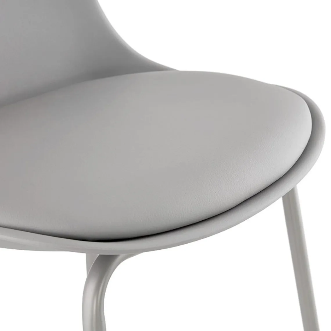 ALTEREGO Tabouret snack mi-hauteur 'COOKIE MINI' gris style industriel Discount