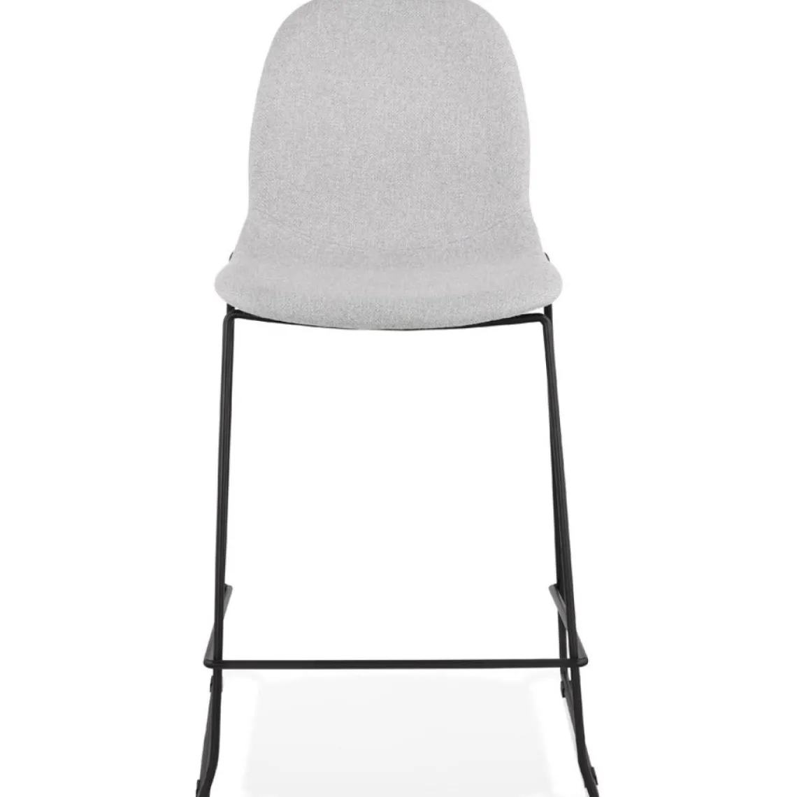 ALTEREGO Tabouret snack mi-hauteur 'EKTOR MINI' en tissu gris clair empilable Sale