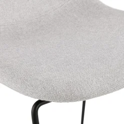ALTEREGO Tabouret snack mi-hauteur 'EKTOR MINI' en tissu gris clair empilable Sale