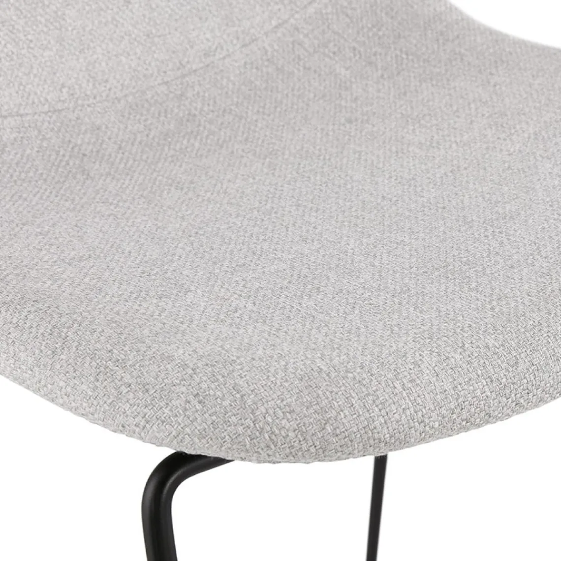ALTEREGO Tabouret snack mi-hauteur 'EKTOR MINI' en tissu gris clair empilable Sale
