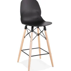 ALTEREGO Tabouret snack mi-hauteur 'COSMIK MINI' noir style scandinave Online