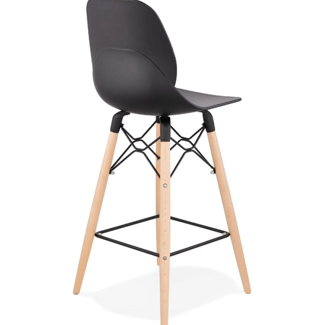 ALTEREGO Tabouret snack mi-hauteur 'COSMIK MINI' noir style scandinave Online
