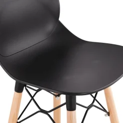 ALTEREGO Tabouret snack mi-hauteur 'COSMIK MINI' noir style scandinave Online