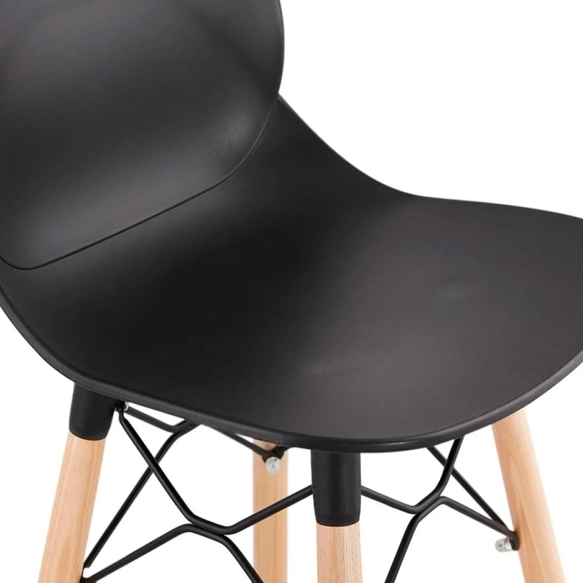 ALTEREGO Tabouret snack mi-hauteur 'COSMIK MINI' noir style scandinave Online